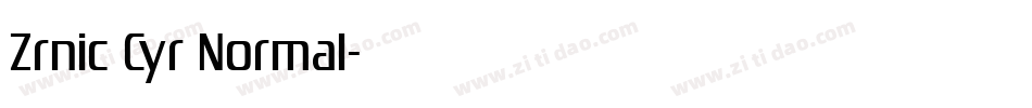 Zrnic Cyr Normal字体转换